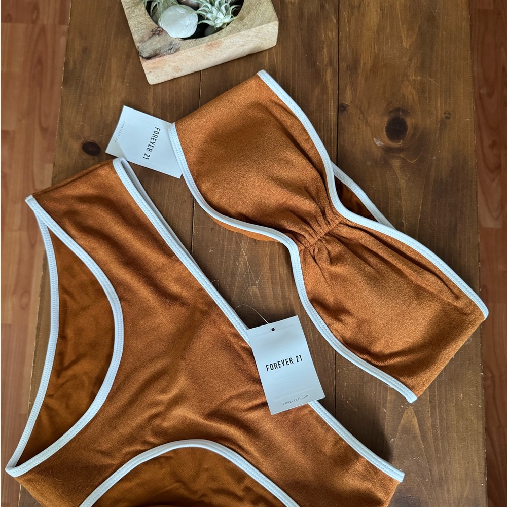 Forever 21 Maple Bikini with White Trim